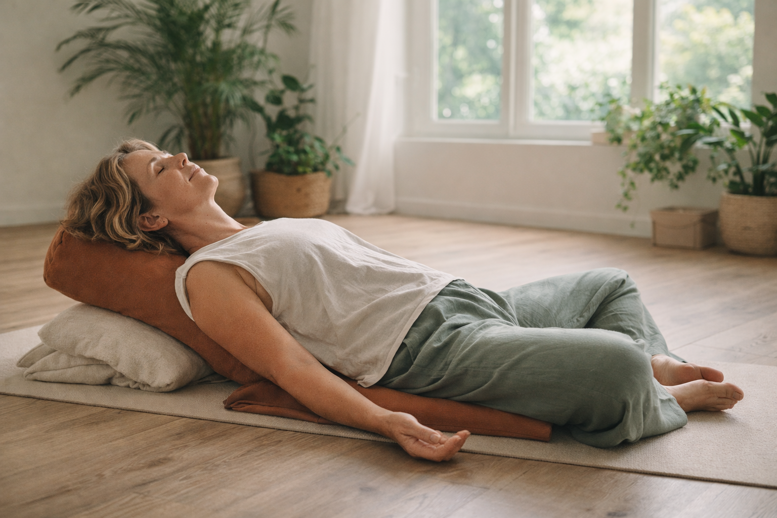 Séance de yoga restaurateur